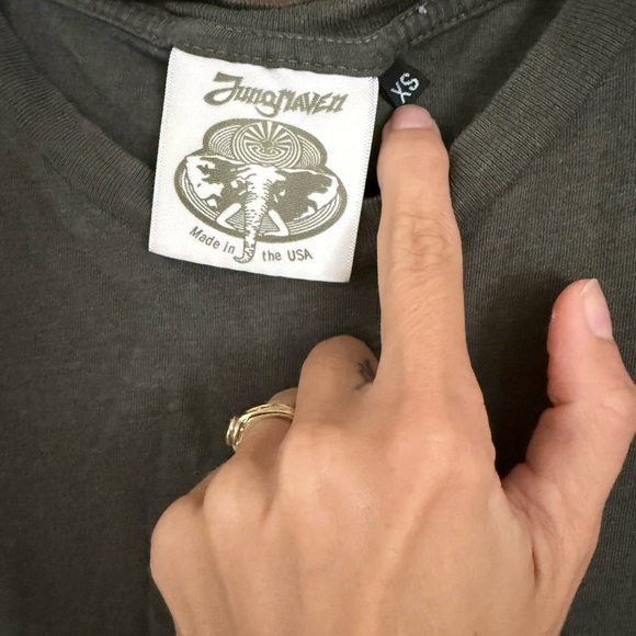 Jungmaven army green tshirt! XS - Picture 3 of 4